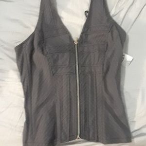 Tripp hot topic pinstripe halter buckle top cinch